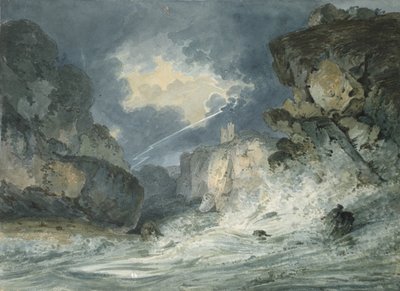 Dunstanburgh Castle in a Thunderstorm by Thomas Girtin